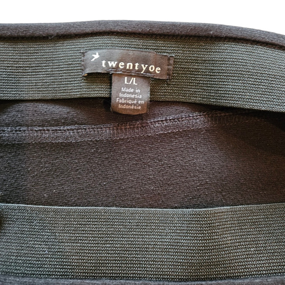 Twenty One Layered Straight Pencil Skirt Stretchy Black Women's Large - Picture 4 of 6